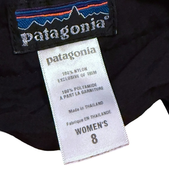 Patagonia Vintage Button Out Boardie Swim Shorts Women’s 8 Black Y2K Surf Hawaii - Picture 8 of 8